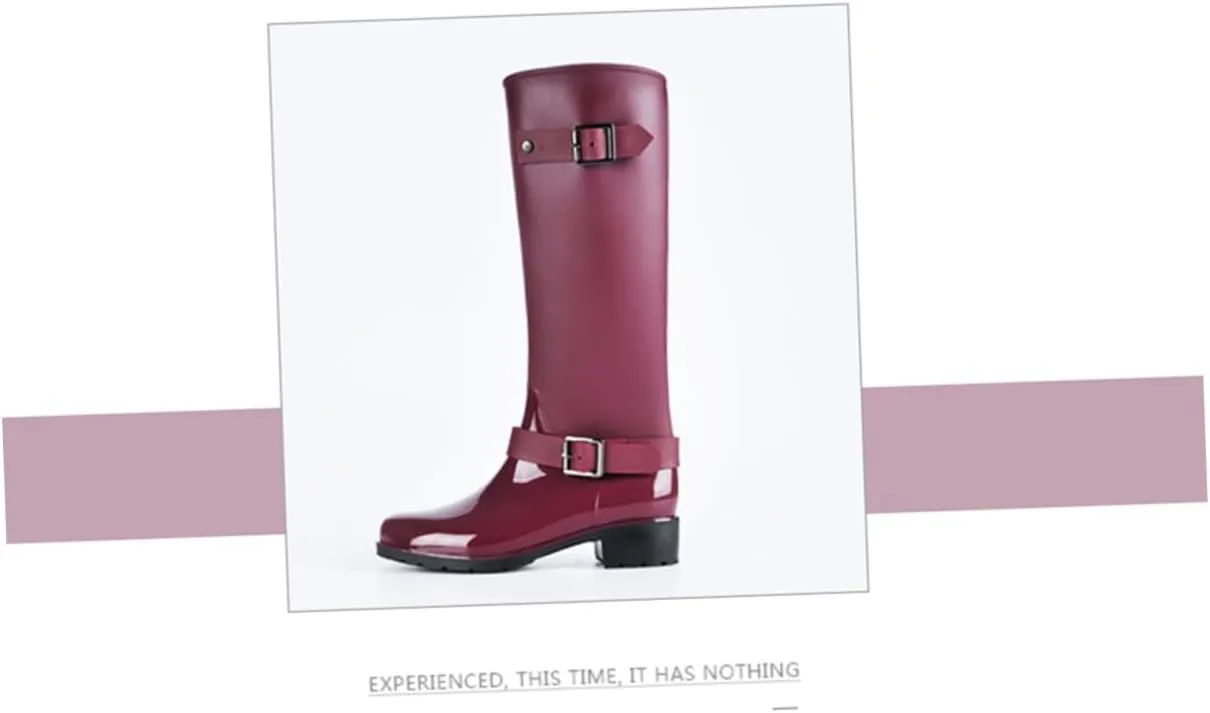 BESPORTBLE 1 Pair Waterproof Rain Boots Non-Skid Sole Rain Boots Long Tube Rain Boots Size Rain Boots Rain Boot for