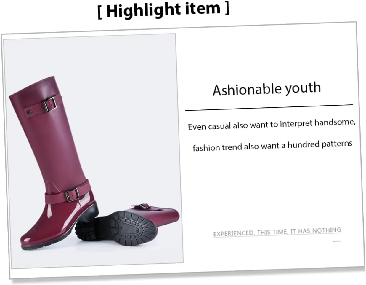 BESPORTBLE 1 Pair Waterproof Rain Boots Non-Skid Sole Rain Boots Long Tube Rain Boots Size Rain Boots Rain Boot for