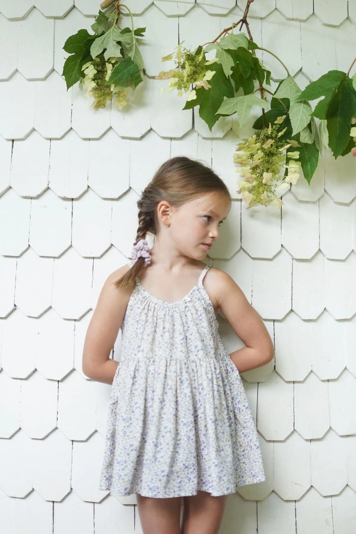 Birdie Tunic in Menagerie Print - Blueberry