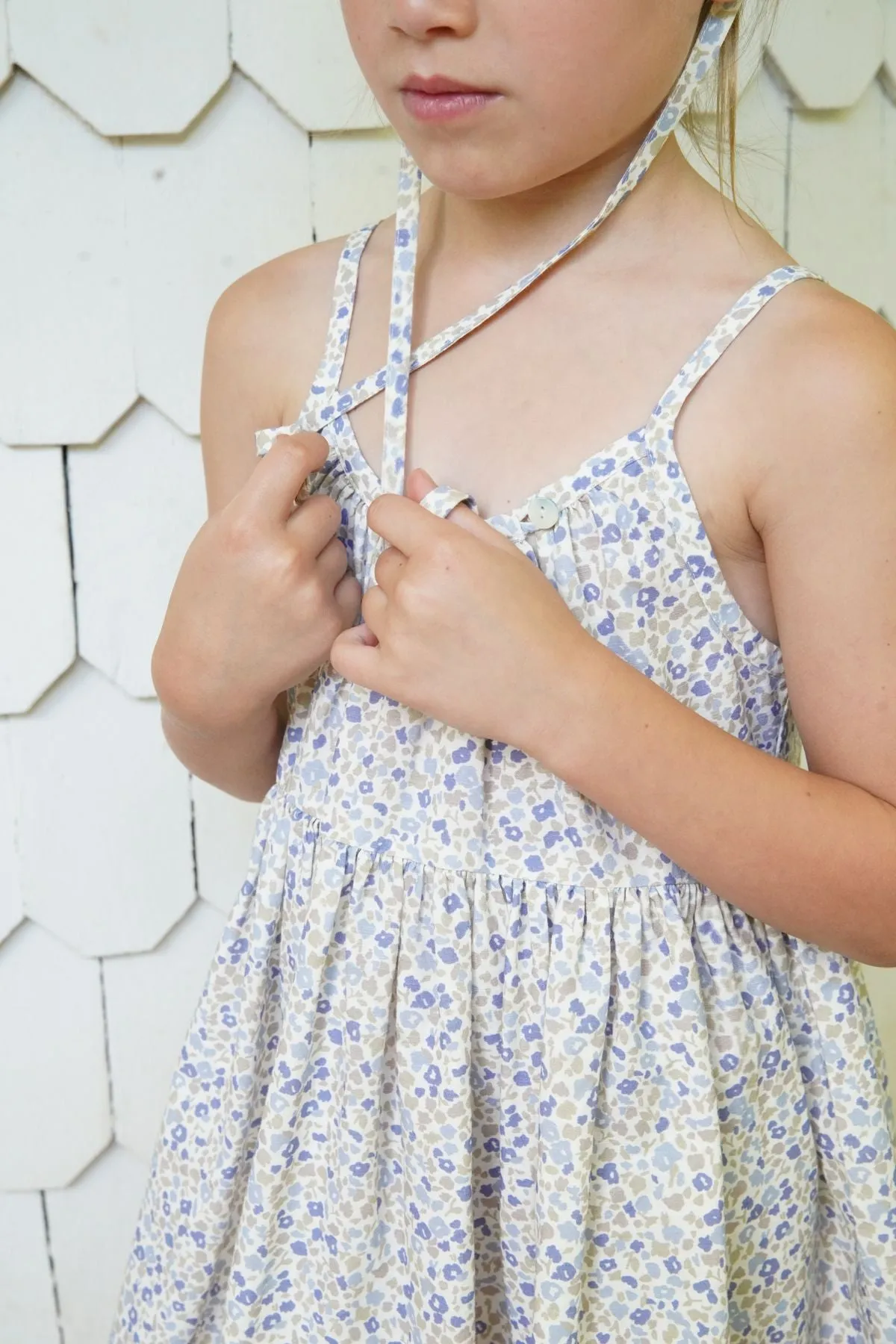 Birdie Tunic in Menagerie Print - Blueberry