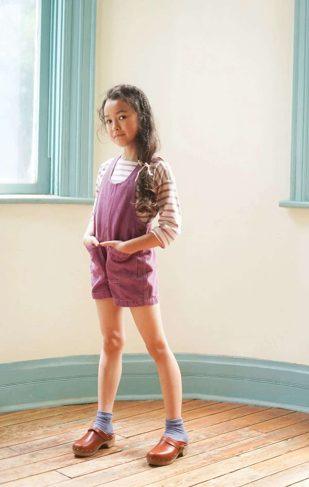 Boxy Tee in Stripe, Zinnia