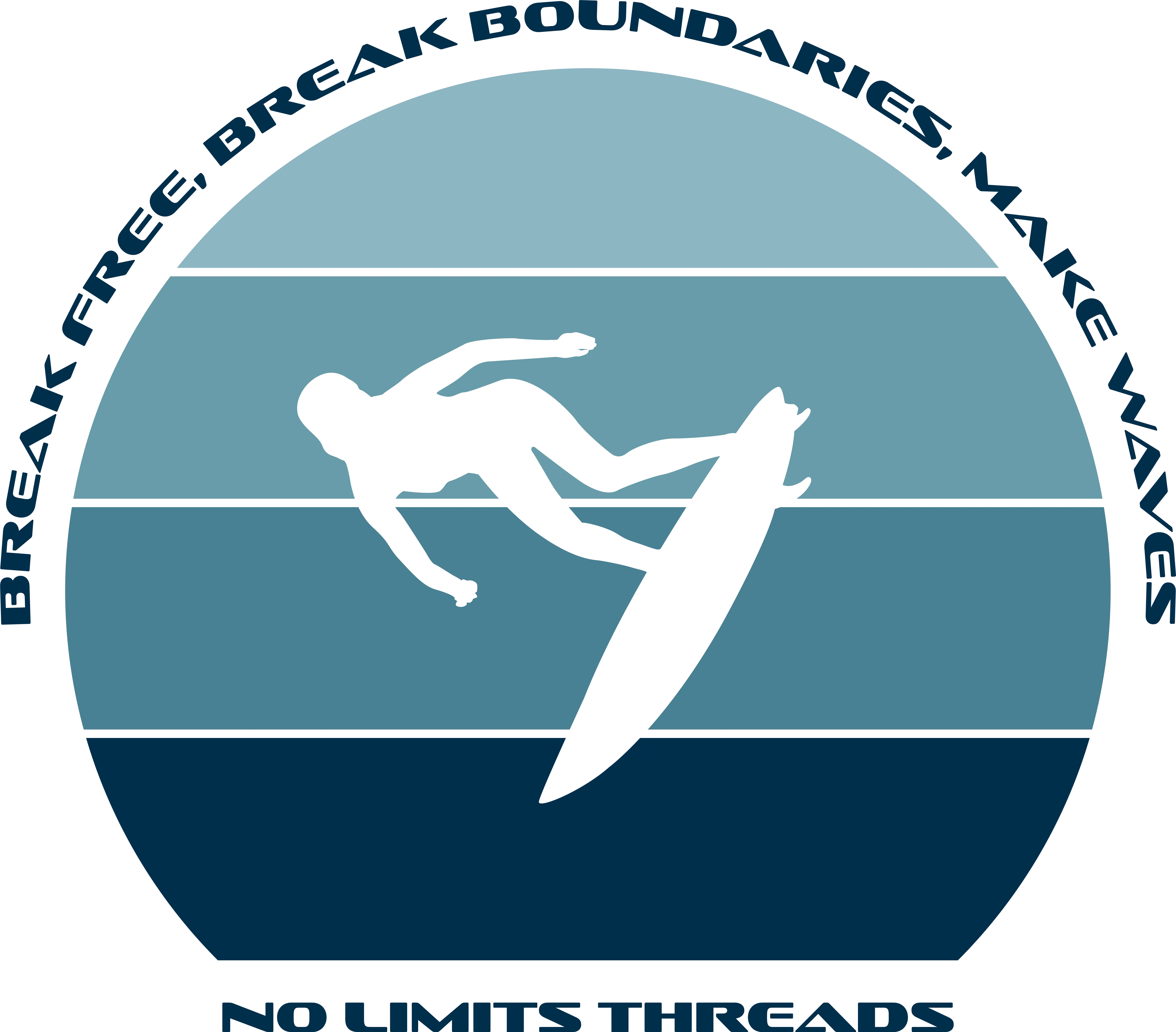 Break Free, Break Boundaries, Make Waves-Flowy Racerback Tank