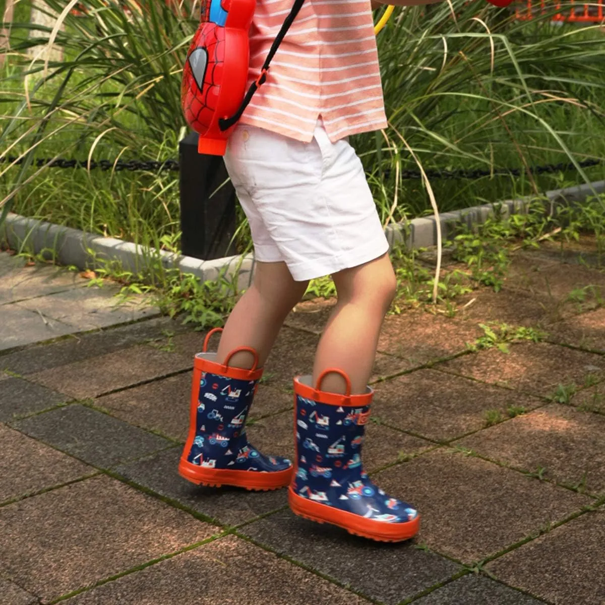 CasaMiel Toddler Rain Boots for Kids Unisex Kids Rain Boots for Boys and Girls, Handmade Natural Rubber Rain Boots for Children Botas Para Nios