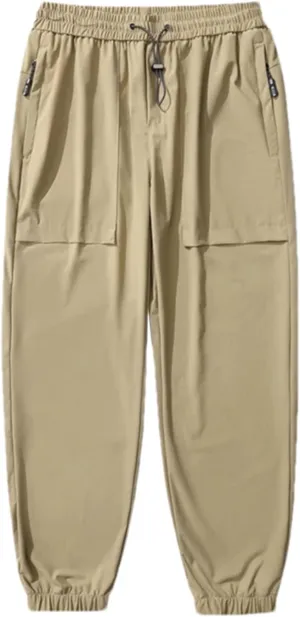 Men's Bloomers Trousers Sweatpants Solid Elastic High Waisted Drawstring Pockets Casual Harem Pants