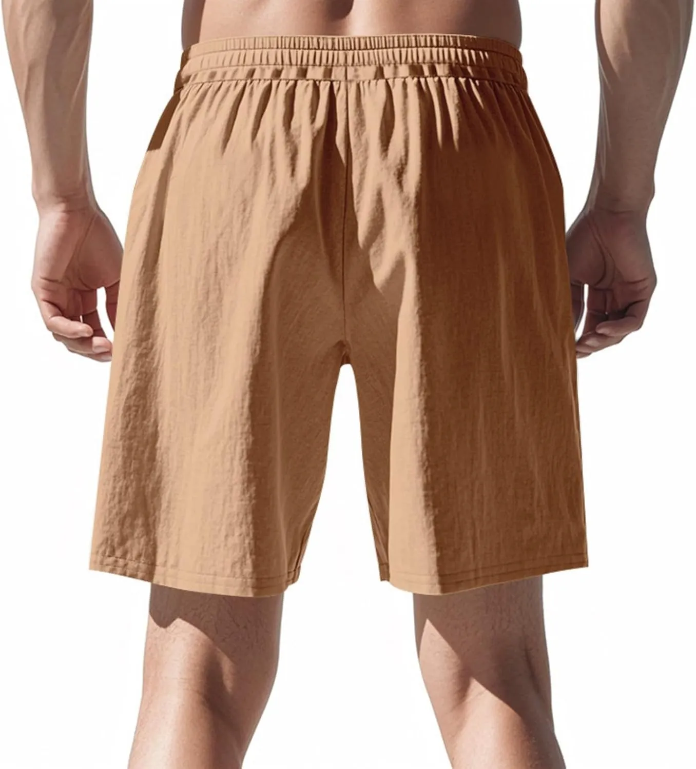 Men's Shorts Casual Classic Fit Drawstring Summer Beach Shorts with Elastic Waist and Pockets 2025