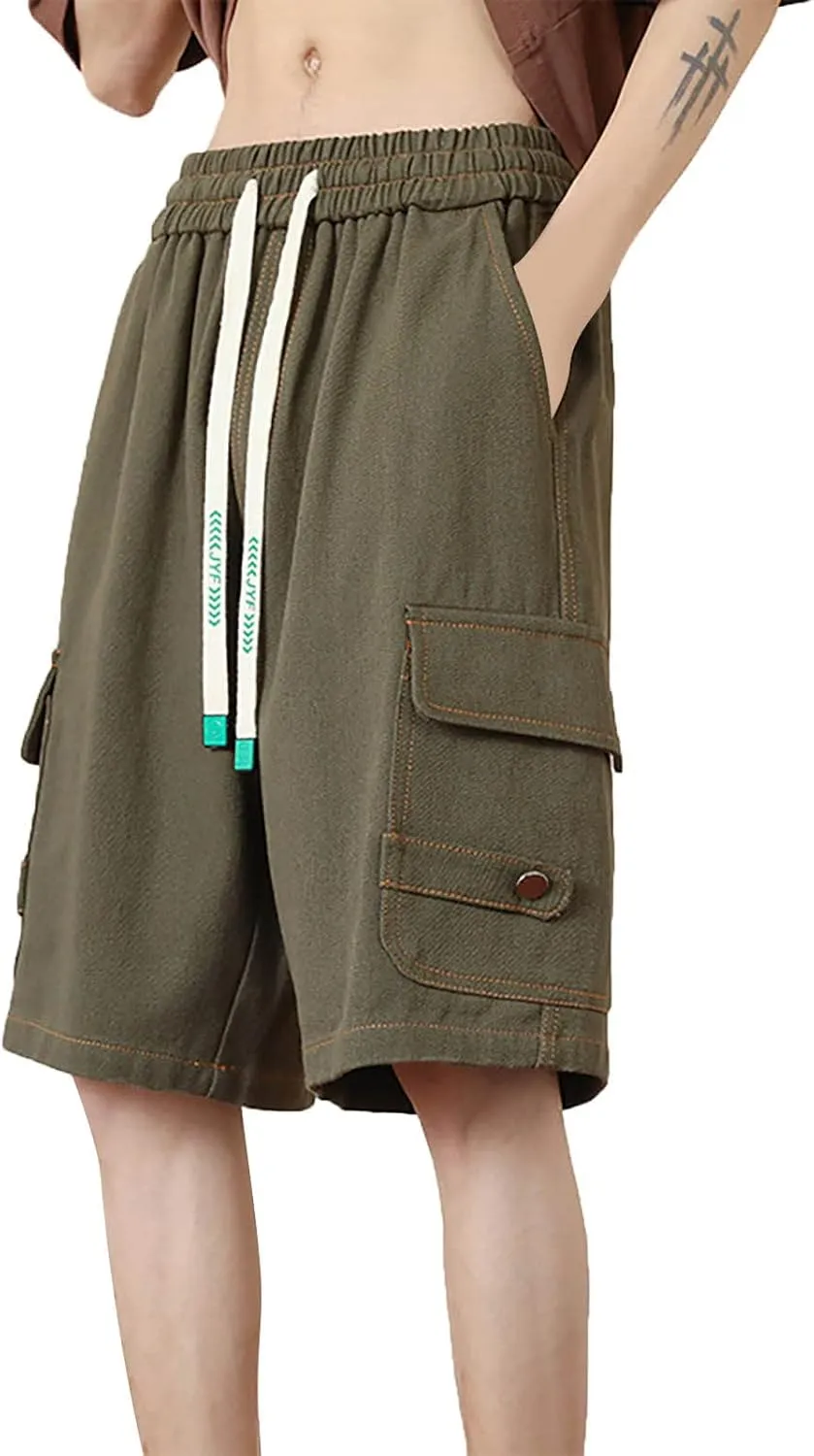 Mens Shorts Casual Stylish Comfort Stretch Hiking Shorts Drawstring Summer Beach Stretch Twill Chino Golf Shorts