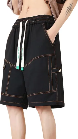 Mens Shorts Casual Stylish Comfort Stretch Hiking Shorts Drawstring Summer Beach Stretch Twill Chino Golf Shorts