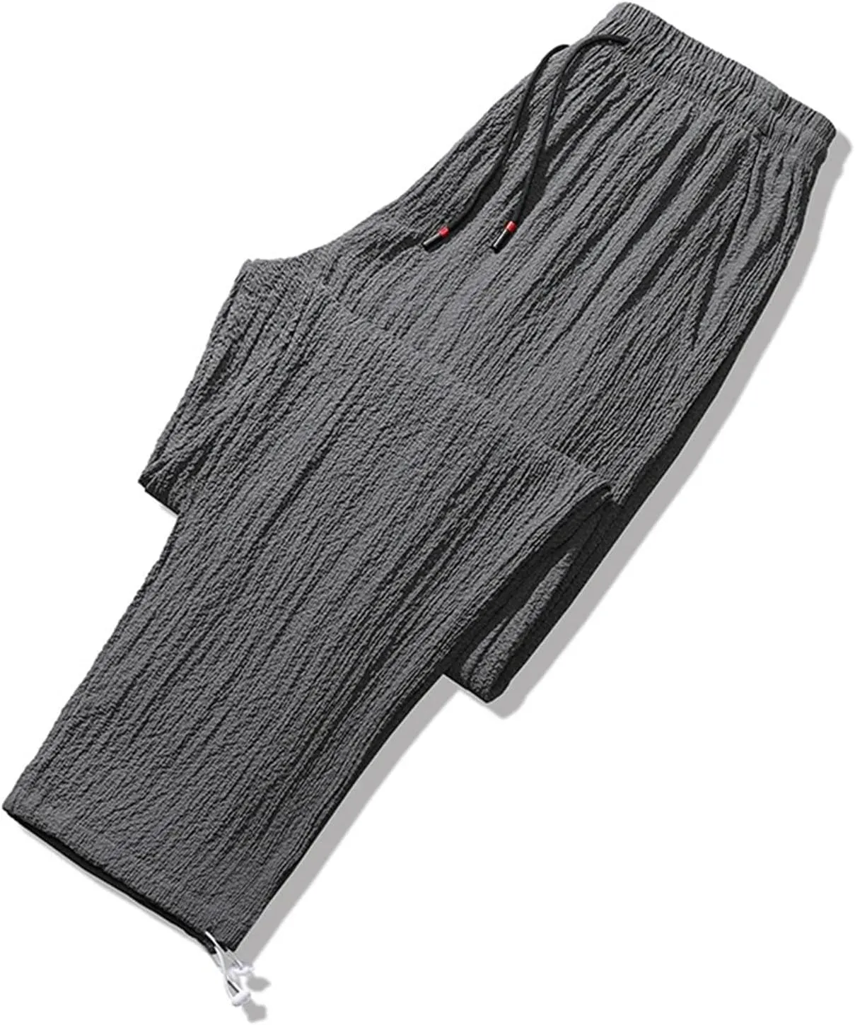 Men's Summer Harem Pants Casual Loose Drawstring Elastic Waist Casual Trousers with Pockets