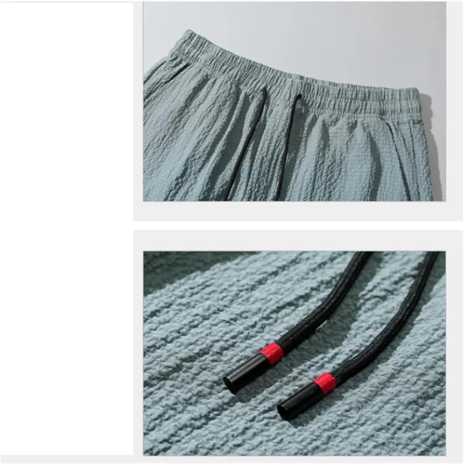 Men's Summer Harem Pants Casual Loose Drawstring Elastic Waist Casual Trousers with Pockets