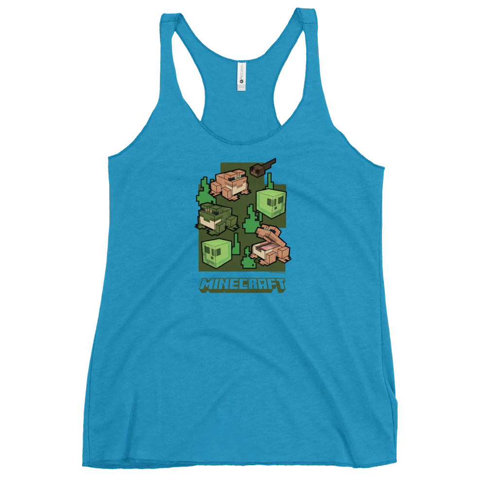 Minecraft Frogs Women's Tri-Blend Racerback Tank Top