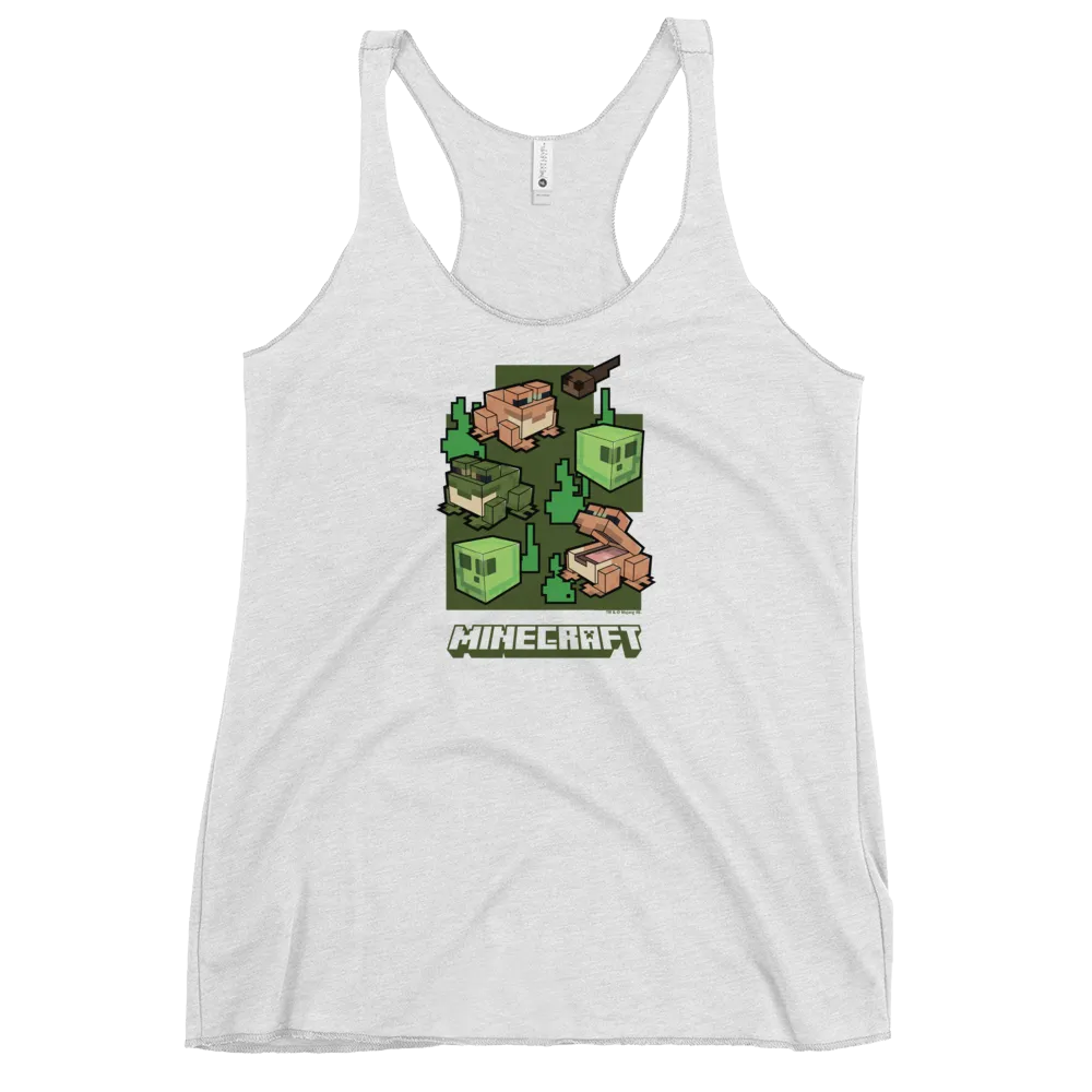 Minecraft Frogs Women's Tri-Blend Racerback Tank Top