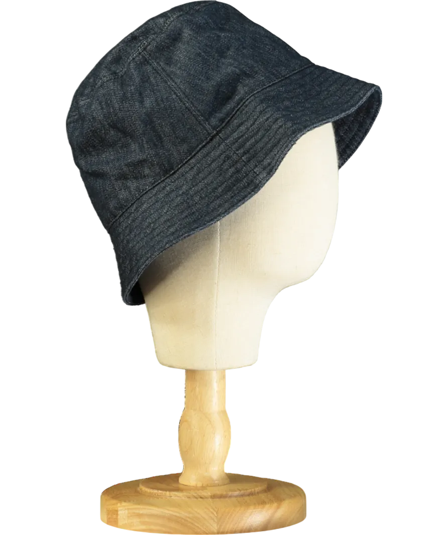 Prada Blue Denim Logo Patch Bucket Hat