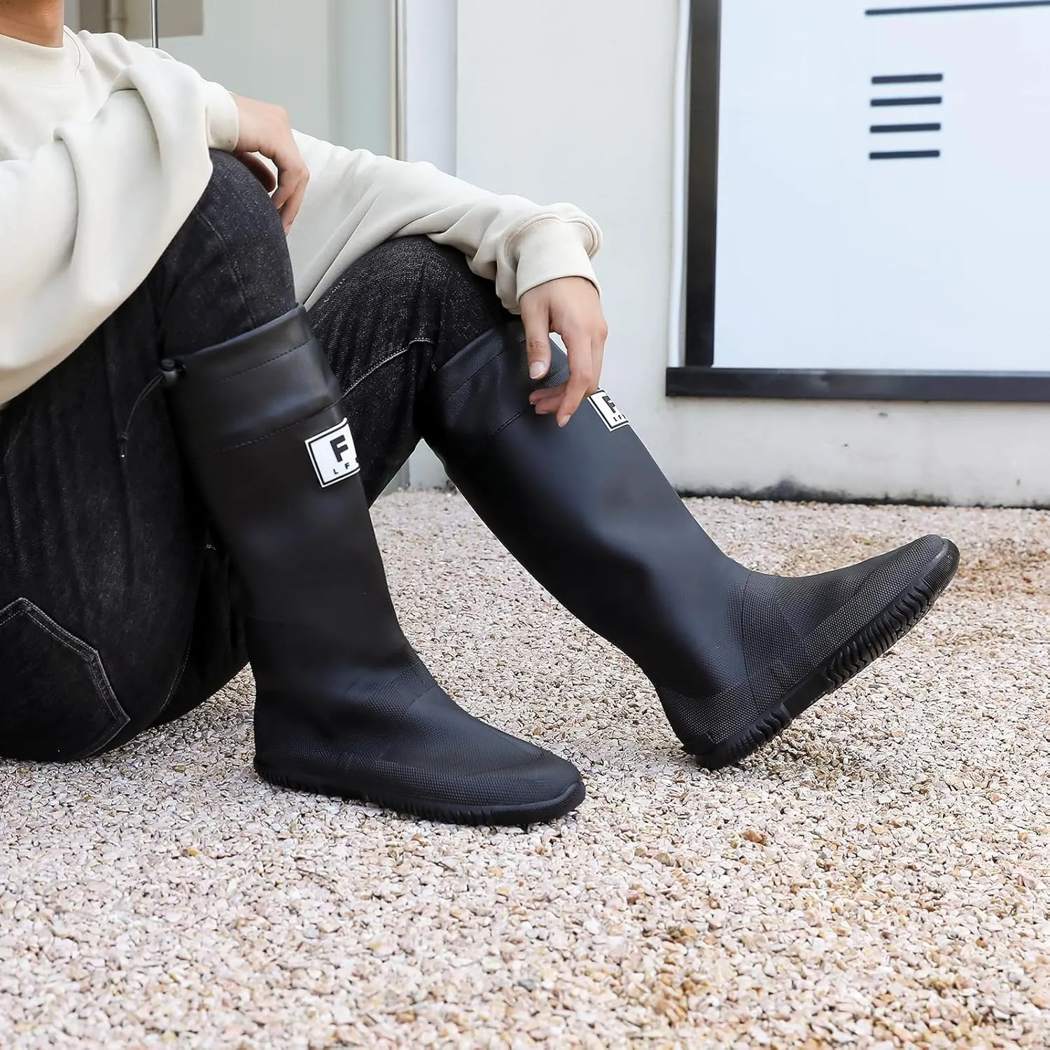 Rain Boots for Men and Women, Waterproof Rubber Boots Anti-Slip Garden Boots Durable Slip Resistant Muck Boots, Comfort Fishing Boots Knee High Work Boots for Outdoor