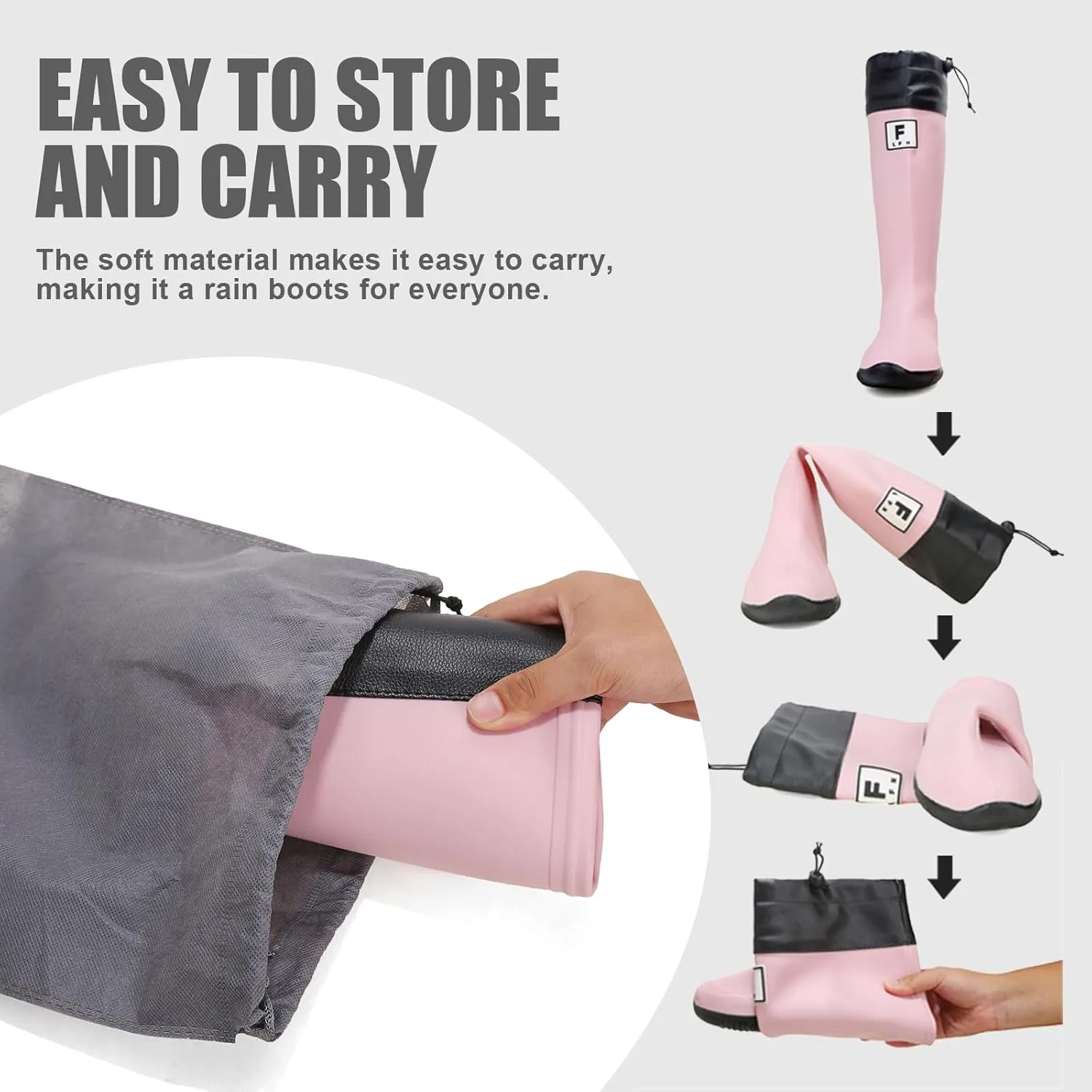 Rain Boots for Men and Women, Waterproof Rubber Boots Anti-Slip Garden Boots Durable Slip Resistant Muck Boots, Comfort Fishing Boots Knee High Work Boots for Outdoor