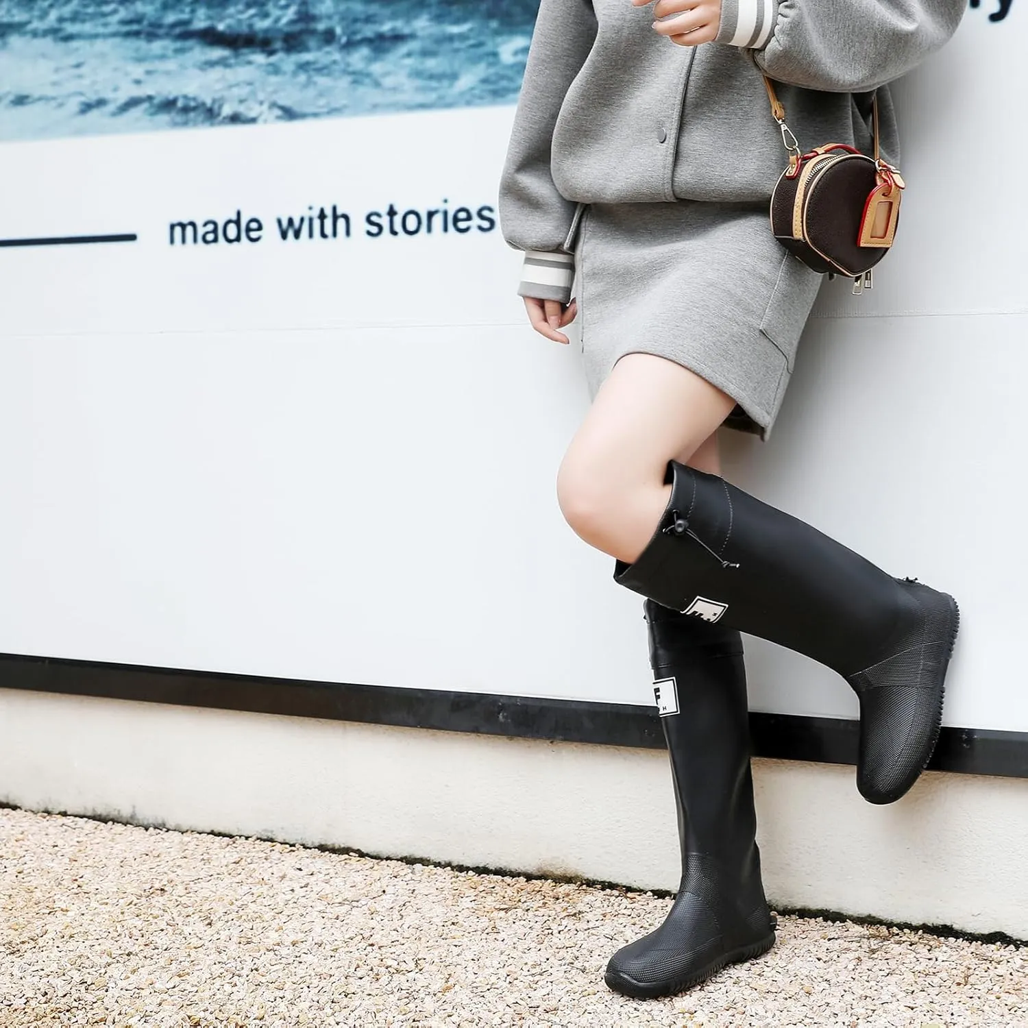 Rain Boots for Men and Women, Waterproof Rubber Boots Anti-Slip Garden Boots Durable Slip Resistant Muck Boots, Comfort Fishing Boots Knee High Work Boots for Outdoor