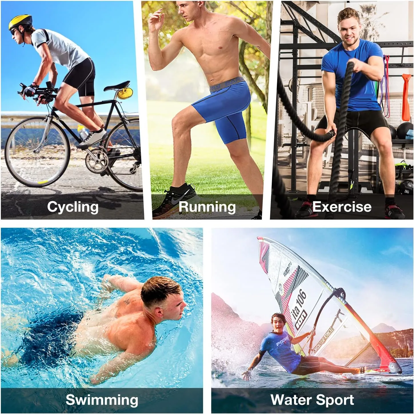 Runhit Compression Shorts Men Underwear Spandex Running Shorts Workout Athletic