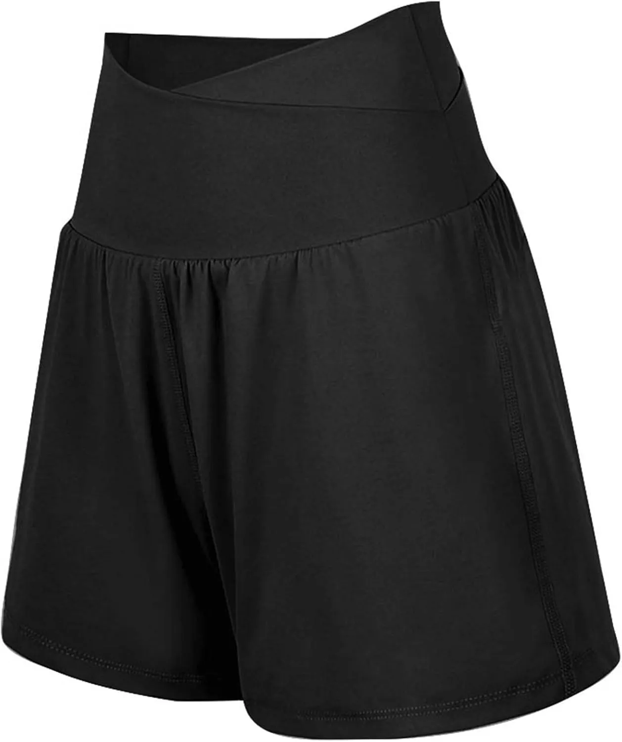 Shorts for Women Trendy Summer Sports Tummy Control High Waisted Solid Casual Flowy Pockets Tennis Skirts with Shorts