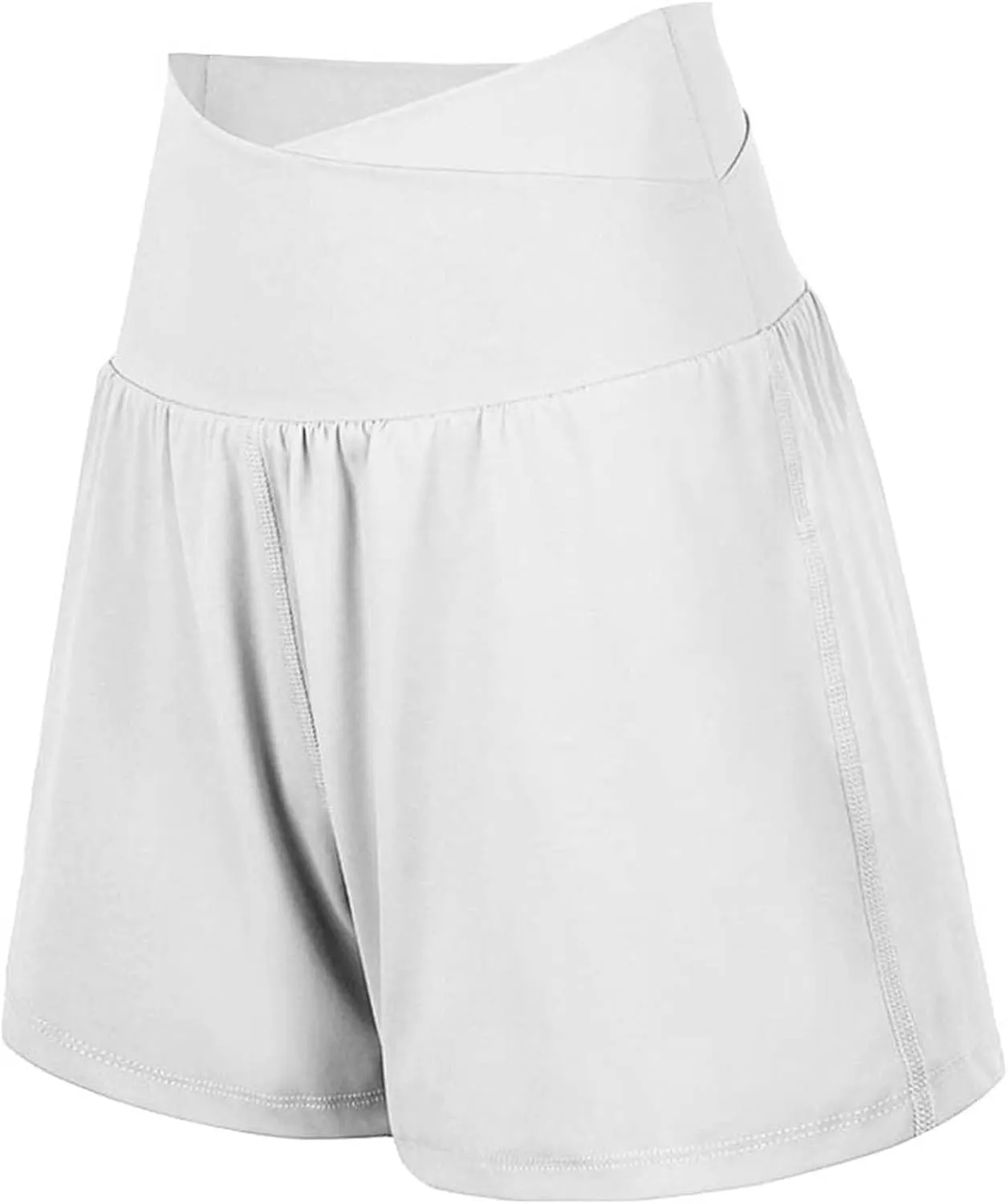 Shorts for Women Trendy Summer Sports Tummy Control High Waisted Solid Casual Flowy Pockets Tennis Skirts with Shorts