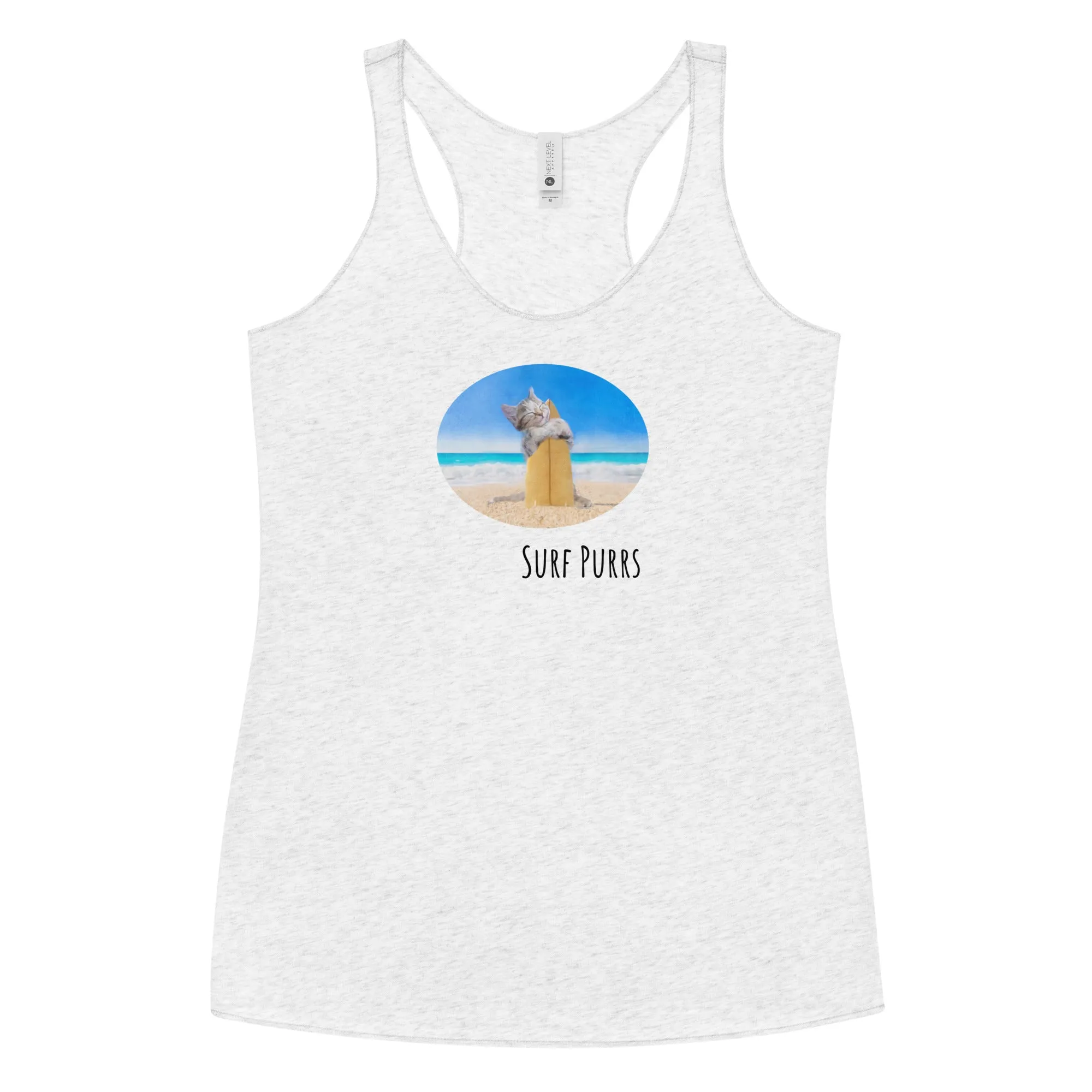 Surf cat surfer tee - surf tank top