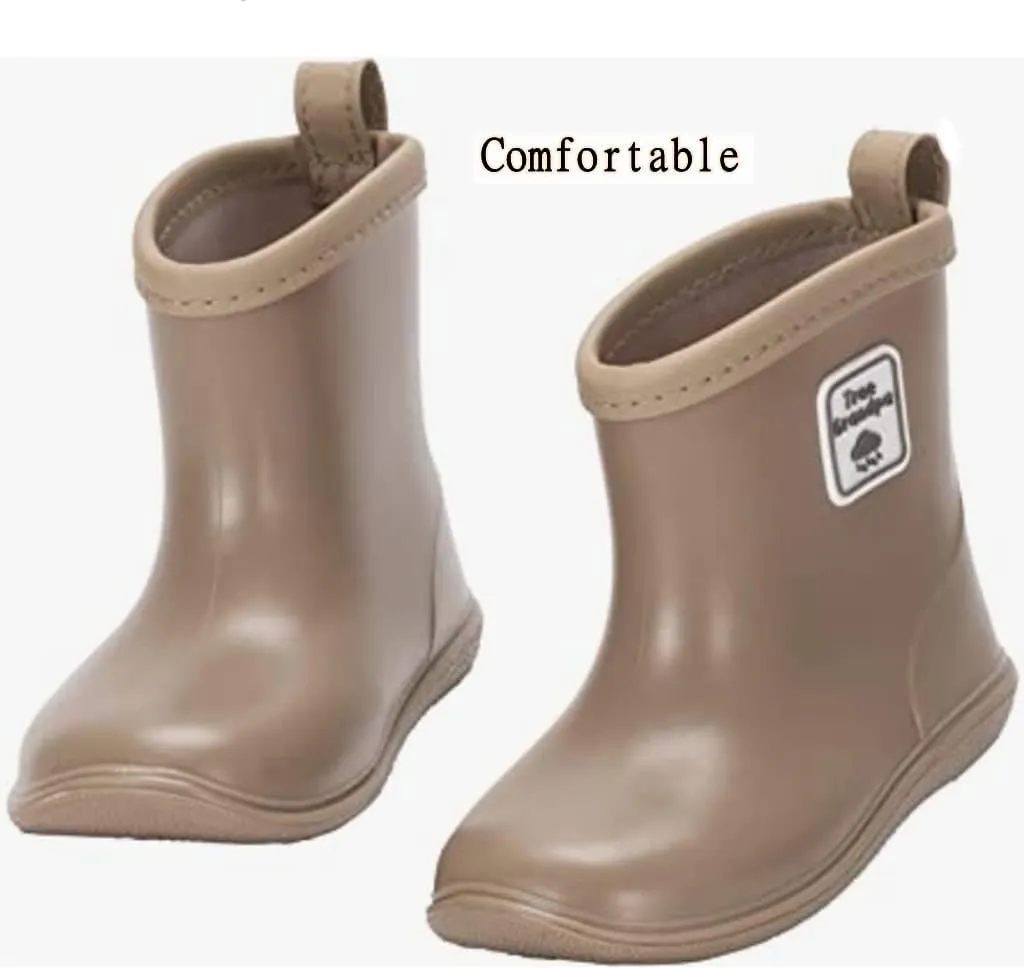 Toddler Rain Boots Baby Rain Boots Short rain Boots for Toddler Easy-on Lightweight and Waterproof