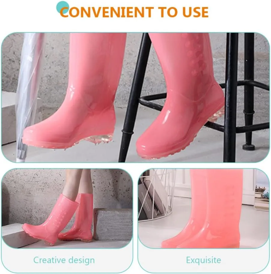 Vaguelly Waterproof Rain Boots Mens Rain Boots 1 Pair Rain Boots Woman Outdoor Rubber Shoes Pvc Rainboots PVC Rain Boots