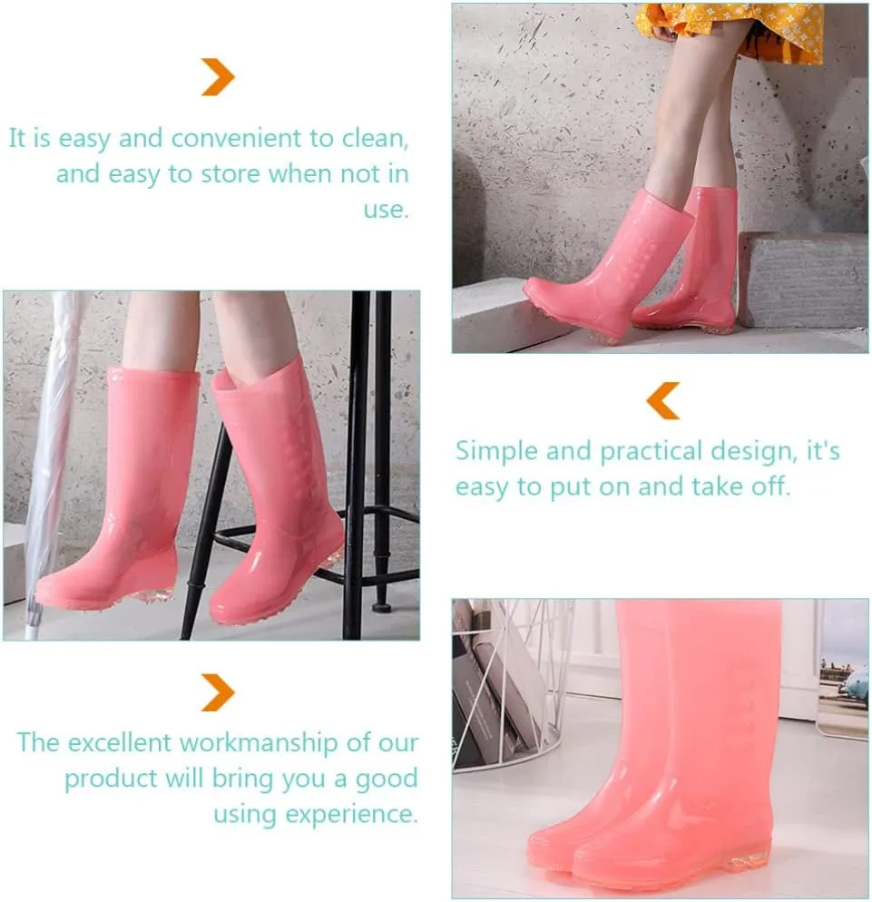 Vaguelly Waterproof Rain Boots Mens Rain Boots 1 Pair Rain Boots Woman Outdoor Rubber Shoes Pvc Rainboots PVC Rain Boots